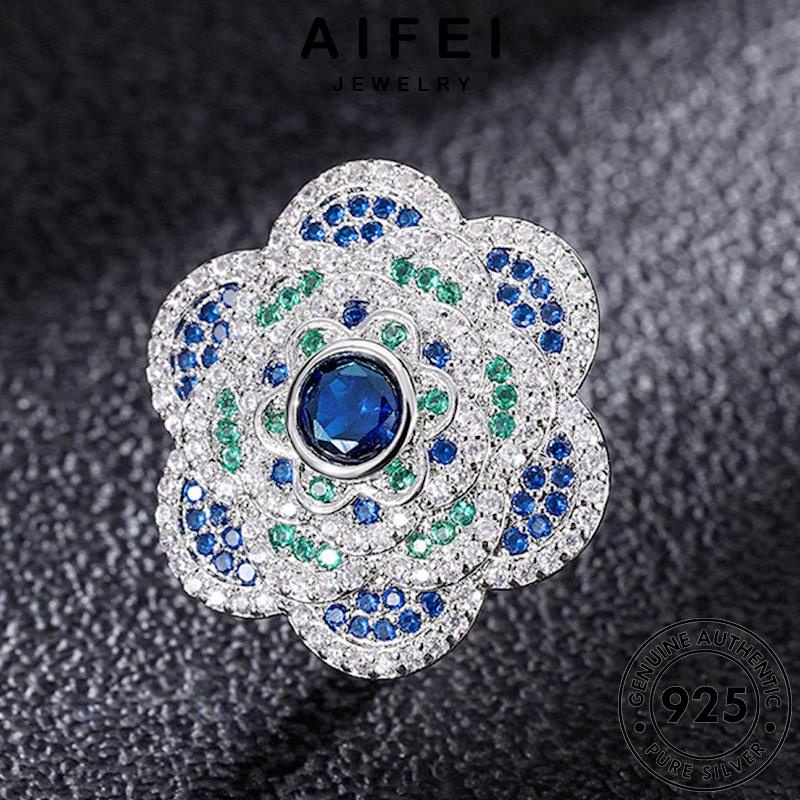 AIFEI JEWELRY bạc kiện sức sáng nhẫn hàn bích trang 925 thời hoa quốc ngọc bản nữ nguyên phụ thật tạo R929