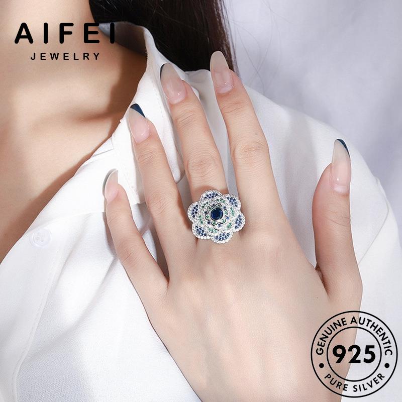 AIFEI JEWELRY bạc kiện sức sáng nhẫn hàn bích trang 925 thời hoa quốc ngọc bản nữ nguyên phụ thật tạo R929