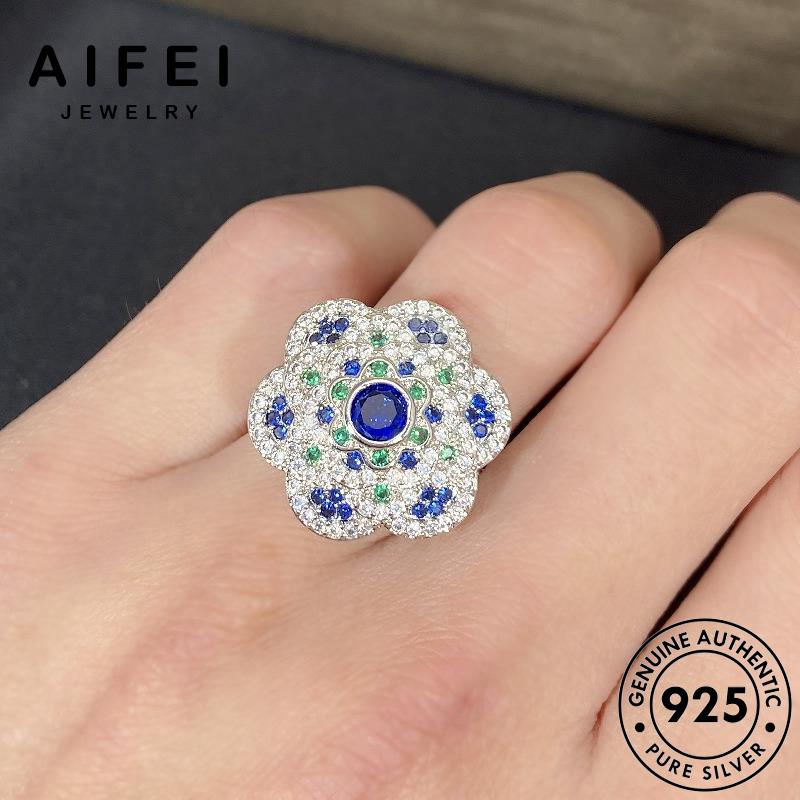 AIFEI JEWELRY bạc kiện sức sáng nhẫn hàn bích trang 925 thời hoa quốc ngọc bản nữ nguyên phụ thật tạo R929