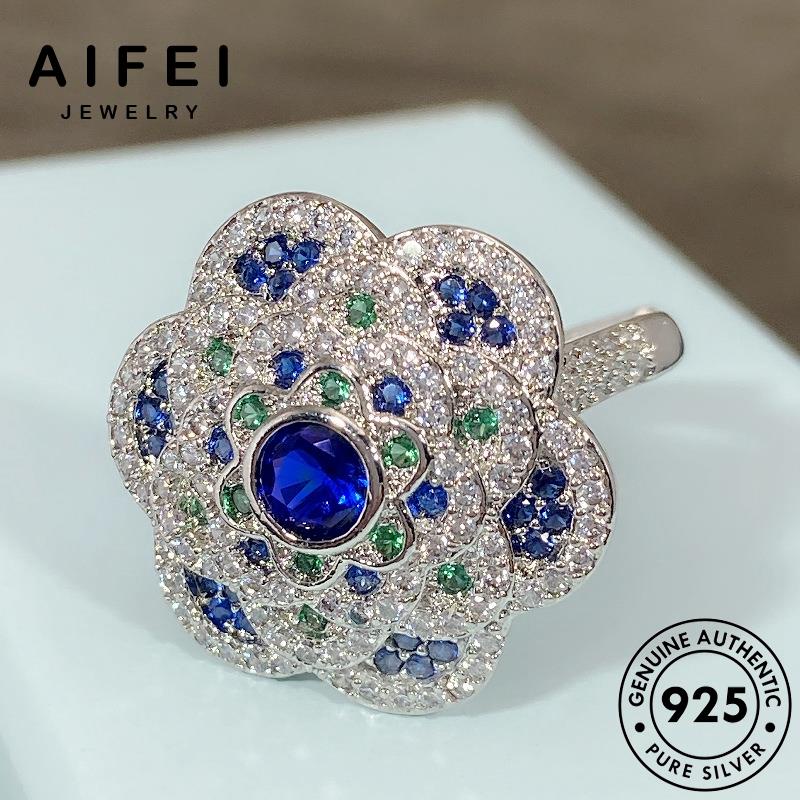 AIFEI JEWELRY bạc kiện sức sáng nhẫn hàn bích trang 925 thời hoa quốc ngọc bản nữ nguyên phụ thật tạo R929