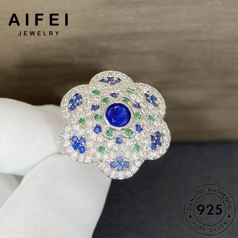 AIFEI JEWELRY bạc kiện sức sáng nhẫn hàn bích trang 925 thời hoa quốc ngọc bản nữ nguyên phụ thật tạo R929