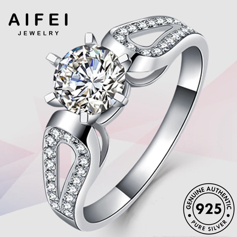 AIFEI JEWELRY 925 bản kiện sức bạc quốc hình học thời nữ nguyên moissanite kim nhẫn trang giản phụ đơn thật cương hàn R1025