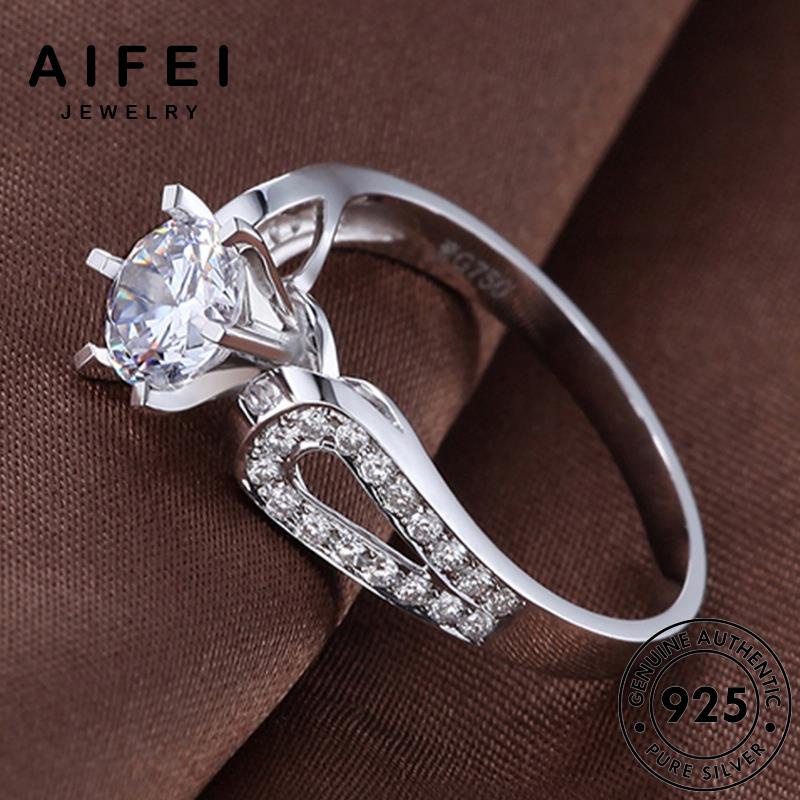 AIFEI JEWELRY 925 bản kiện sức bạc quốc hình học thời nữ nguyên moissanite kim nhẫn trang giản phụ đơn thật cương hàn R1025