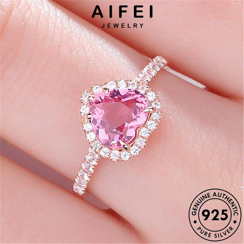 AIFEI JEWELRY pha kiện thật trang hồng bạc yêu thời thời bản phụ tình vàng trang sức 925 kim quốc nguyên cương hàn nhẫn lê nữ R1244