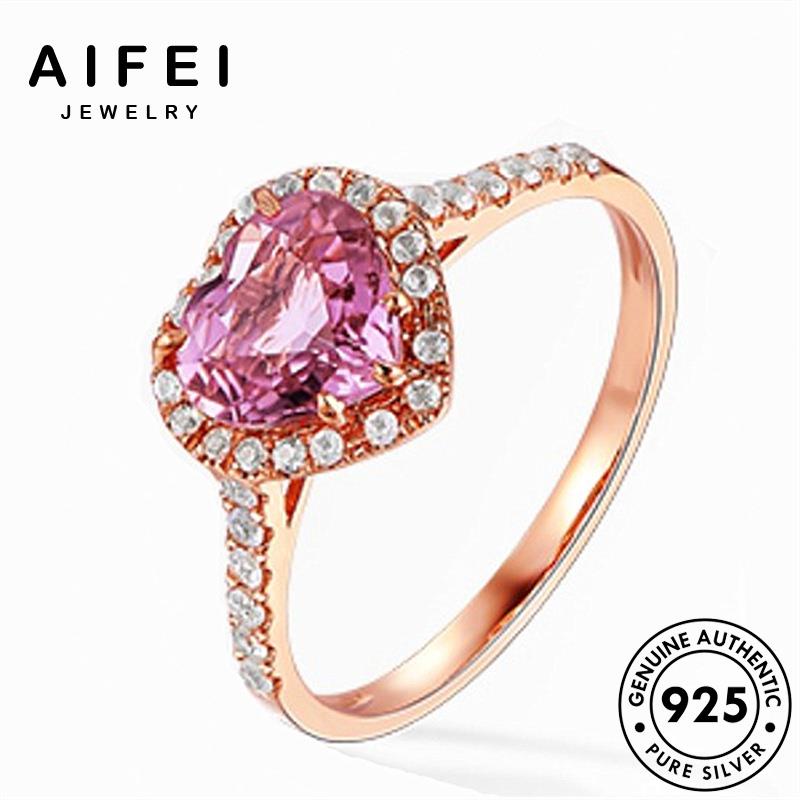 AIFEI JEWELRY pha kiện thật trang hồng bạc yêu thời thời bản phụ tình vàng trang sức 925 kim quốc nguyên cương hàn nhẫn lê nữ R1244