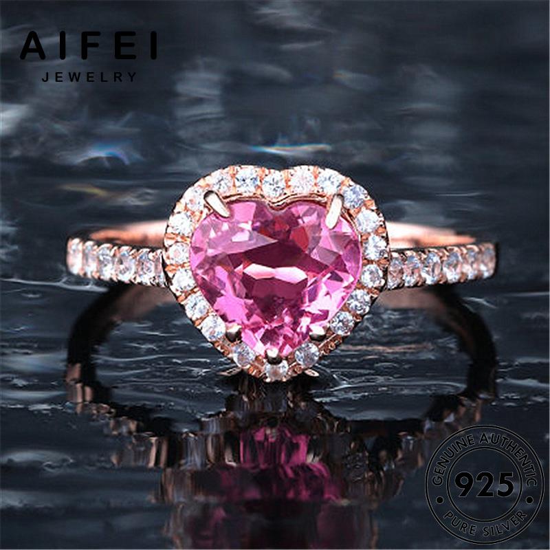 AIFEI JEWELRY pha kiện thật trang hồng bạc yêu thời thời bản phụ tình vàng trang sức 925 kim quốc nguyên cương hàn nhẫn lê nữ R1244