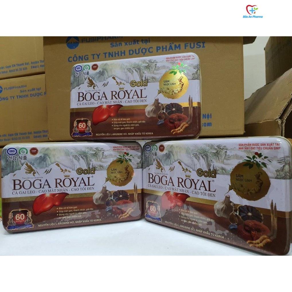 Viên giải độc gan Boga Royal gold - Viên bổ gan, hạ men gan, tăng cường chức năng gan BogaRoyal Hộp 