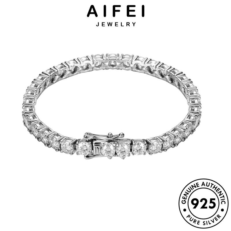 AIFEI JEWELRY tay viên quốc hàn lắc sức vòng kim nữ moissanite nguyên bản kim kiện thật hàn quốc 925 trang phụ cương bạc thời cương B2