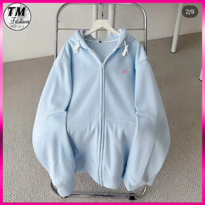 Áo Hoodie Zip Nỉ Ngoại thêu Sticker dễ thương - Áo Khoác Nỉ Unisex  TM