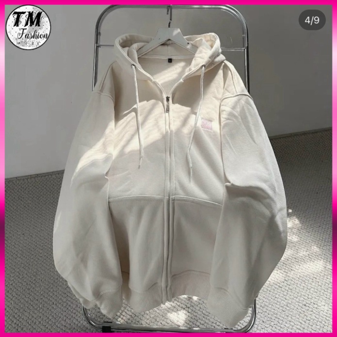 Áo Hoodie Zip Nỉ Ngoại thêu Sticker dễ thương - Áo Khoác Nỉ Unisex  TM