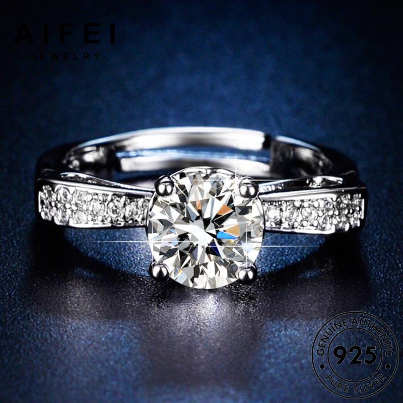 AIFEI JEWELRY giản nguyên thật hàn phụ kiện nữ bướm quốc 925 bạc trang bản nhẫn sức đơn kim cương moissanite con thời R84