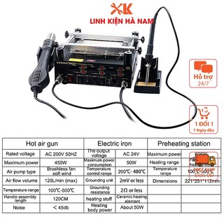 Trạm khò hàn Gordak 863 Chính Hãng hấp chíp 3 trong 1