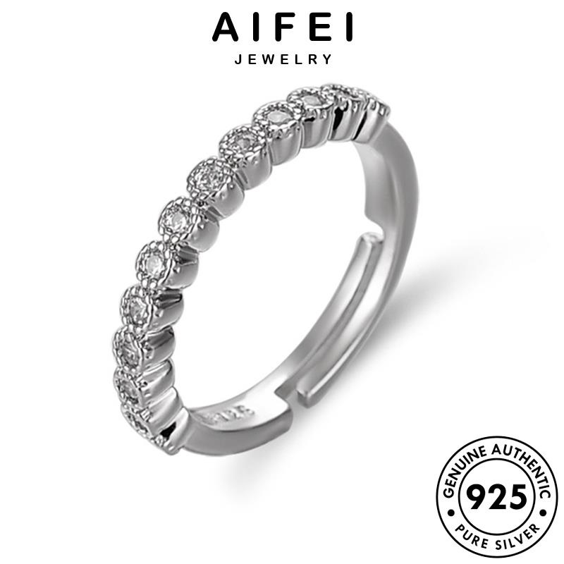 AIFEI JEWELRY bạc trang bản nguyên thật giản trăng cương thời nữ kim phụ nhẫn moissanite hàn đơn 925 quốc kiện sức mặt R136