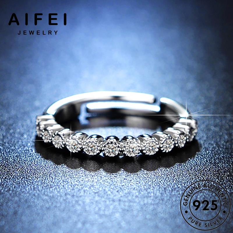 AIFEI JEWELRY bạc trang bản nguyên thật giản trăng cương thời nữ kim phụ nhẫn moissanite hàn đơn 925 quốc kiện sức mặt R136