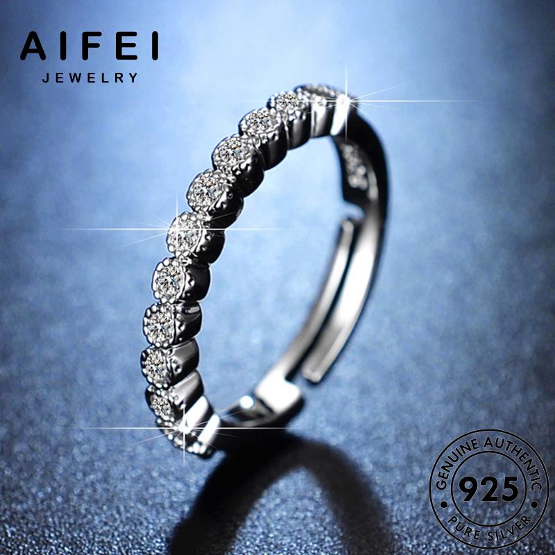 AIFEI JEWELRY bạc trang bản nguyên thật giản trăng cương thời nữ kim phụ nhẫn moissanite hàn đơn 925 quốc kiện sức mặt R136