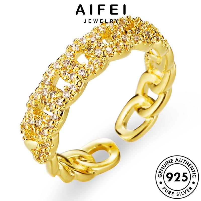 AIFEI JEWELRY bản nữ tế chuỗi quốc sức bạc kiện moissanite thời nhẫn cương 925 vàng trang kim tinh phụ nguyên hàn thật R155