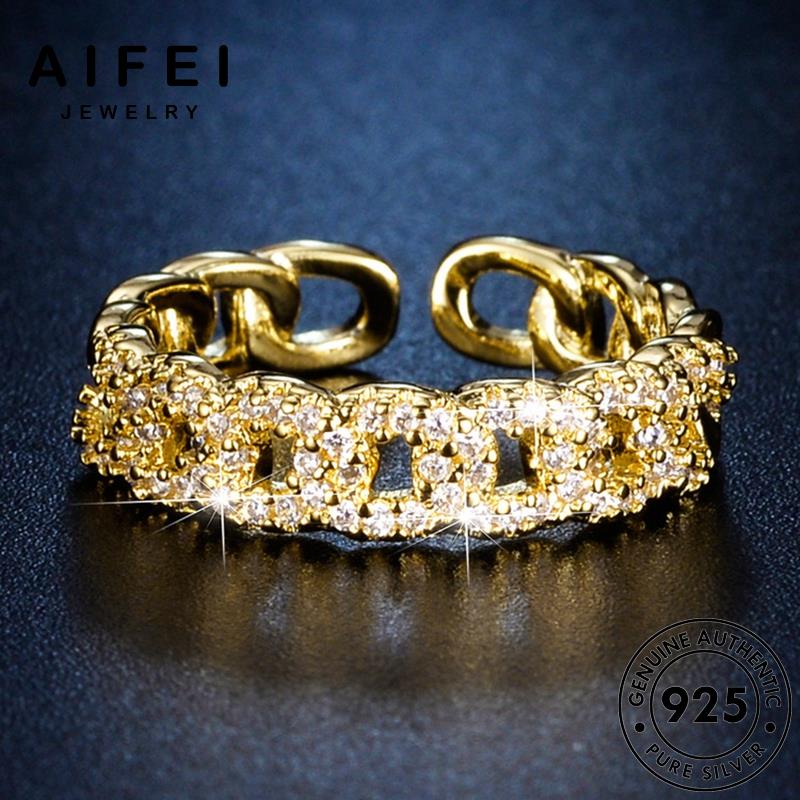 AIFEI JEWELRY bản nữ tế chuỗi quốc sức bạc kiện moissanite thời nhẫn cương 925 vàng trang kim tinh phụ nguyên hàn thật R155