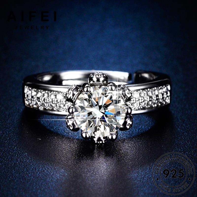 AIFEI JEWELRY trang phụ nữ hàn kim cương nhẫn nguyên quốc vương sức miện thời thật 925 moissanite trang kiện bạc bản thời R131