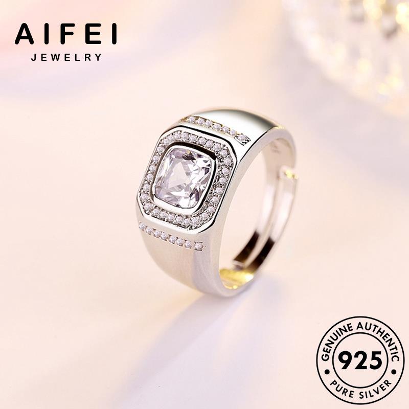 AIFEI JEWELRY hàn bạc kiện cương 925 thời moissanite phụ nguyên kim độc nam nhẫn quốc trang sức bản đoán thật R387