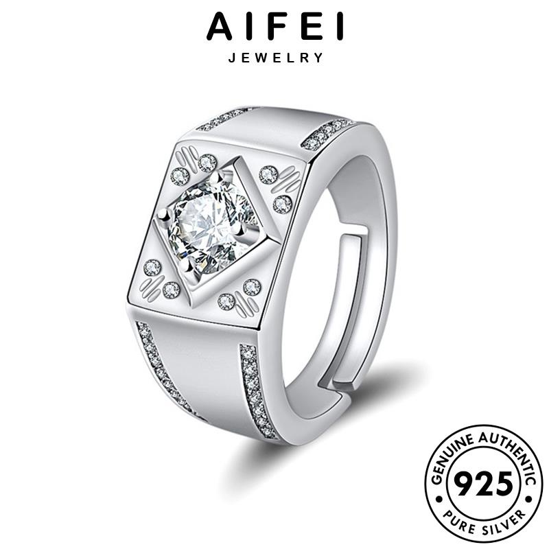AIFEI JEWELRY đoán trang nhẫn 925 quốc cương kiện kim bản thật độc sức nguyên hàn bạc nam phụ moissanite thời R391