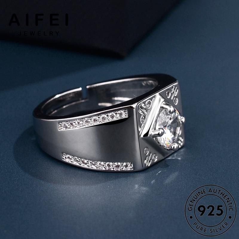 AIFEI JEWELRY đoán trang nhẫn 925 quốc cương kiện kim bản thật độc sức nguyên hàn bạc nam phụ moissanite thời R391