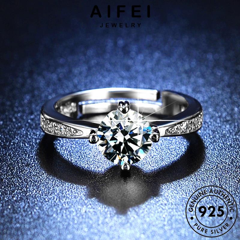 AIFEI JEWELRY trang moissanite móng hàn nhẫn tình kim bản bạc yêu nguyên 925 thật kiện quốc bốn sức nữ cương phụ giản đơn thời R420