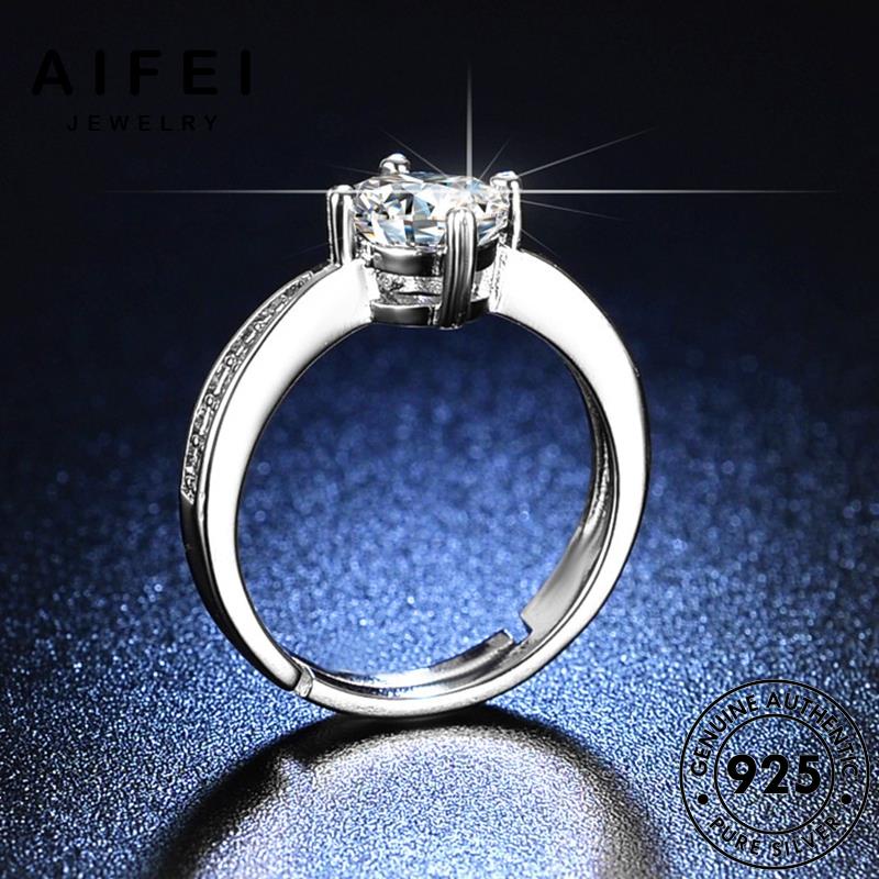 AIFEI JEWELRY trang moissanite móng hàn nhẫn tình kim bản bạc yêu nguyên 925 thật kiện quốc bốn sức nữ cương phụ giản đơn thời R420