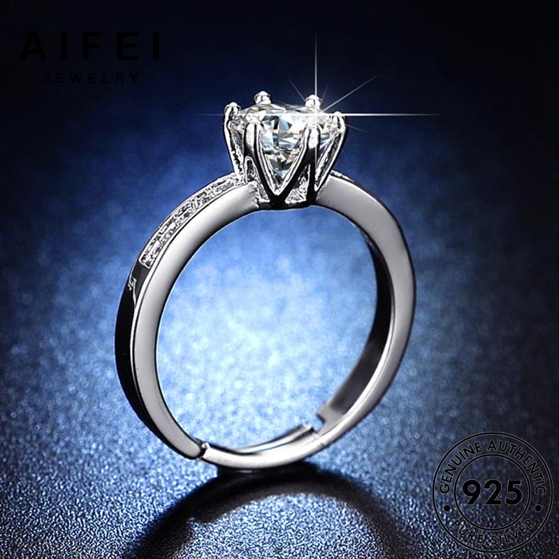 AIFEI JEWELRY cương kim thật cổ moissanite sức bản trang hàn bạc nhẫn phụ thời 925 sáu kiện điển móng nguyên quốc nữ R424