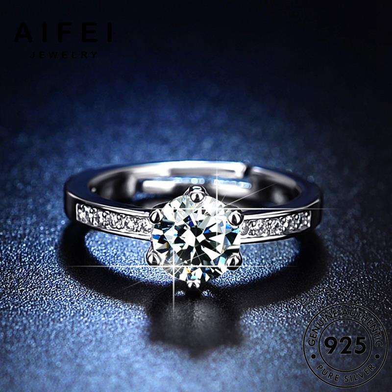 AIFEI JEWELRY cương kim thật cổ moissanite sức bản trang hàn bạc nhẫn phụ thời 925 sáu kiện điển móng nguyên quốc nữ R424