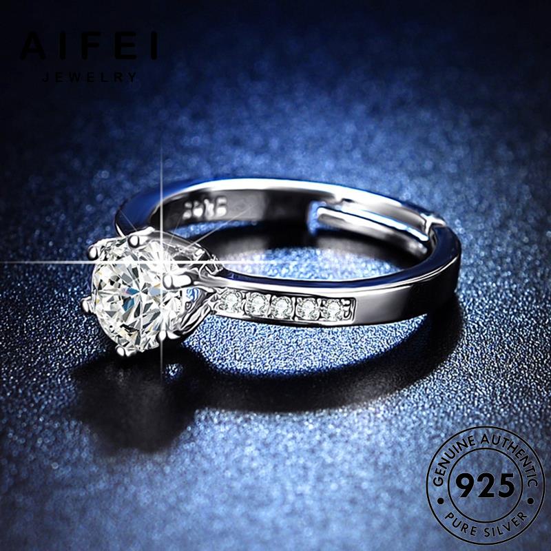 AIFEI JEWELRY cương kim thật cổ moissanite sức bản trang hàn bạc nhẫn phụ thời 925 sáu kiện điển móng nguyên quốc nữ R424