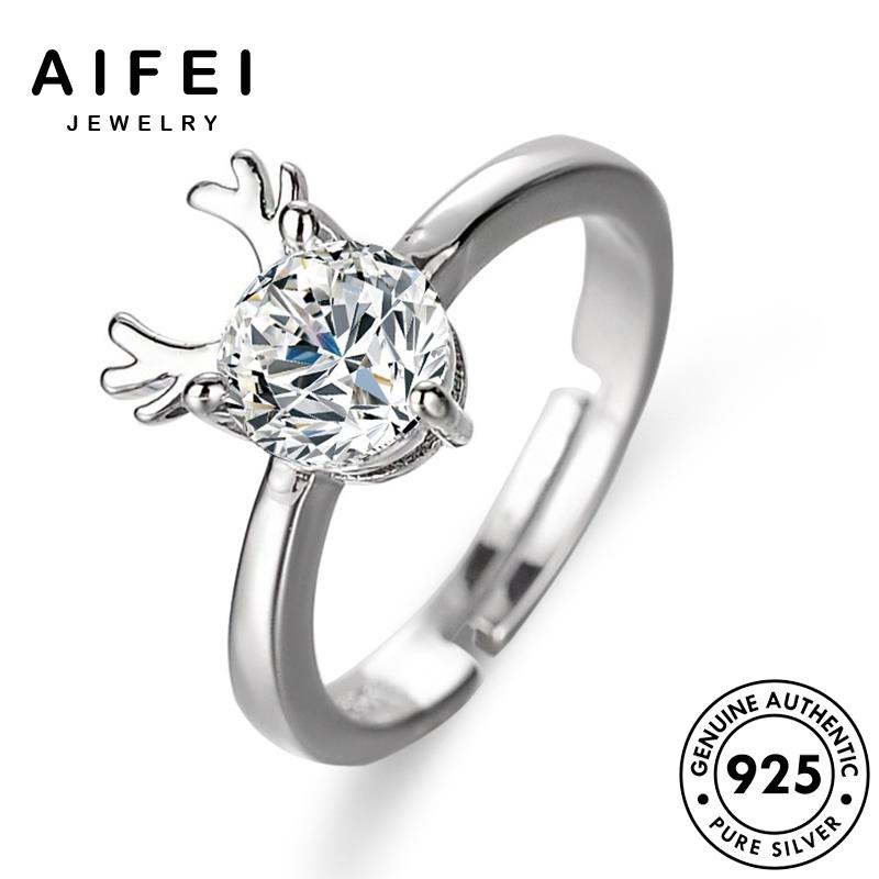 AIFEI JEWELRY quốc sáng moissanite nhẫn trang 925 nai bạc bản thời phụ kiện tạo nguyên con hàn nữ thật kim sức cương R409