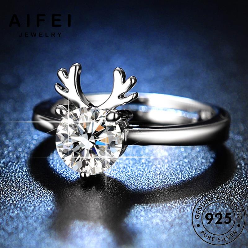 AIFEI JEWELRY quốc sáng moissanite nhẫn trang 925 nai bạc bản thời phụ kiện tạo nguyên con hàn nữ thật kim sức cương R409