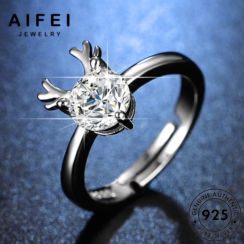 AIFEI JEWELRY quốc sáng moissanite nhẫn trang 925 nai bạc bản thời phụ kiện tạo nguyên con hàn nữ thật kim sức cương R409