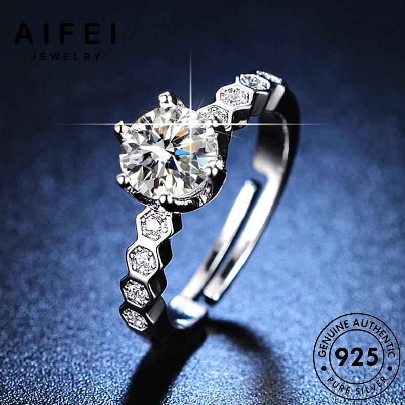 AIFEI JEWELRY hàn kim quốc nữ bản phụ sáng nguyên trang nhẫn cương tổ tạo bạc thời thật 925 moissanite sức kiện ong R410