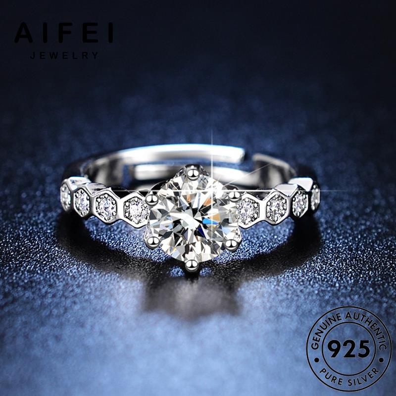 AIFEI JEWELRY hàn kim quốc nữ bản phụ sáng nguyên trang nhẫn cương tổ tạo bạc thời thật 925 moissanite sức kiện ong R410