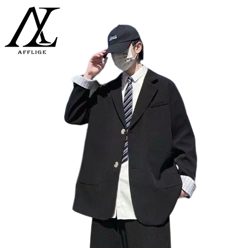 ♞AFF LIGE♞ Áo Khoác Vest Dáng Rộng Kiểu Hàn Quốc Thời Trang Xuân Thu Cho Nam