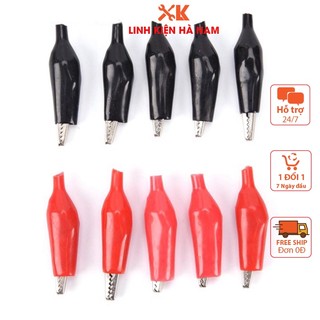 Kẹp cá sấu màu đen đỏ vàng