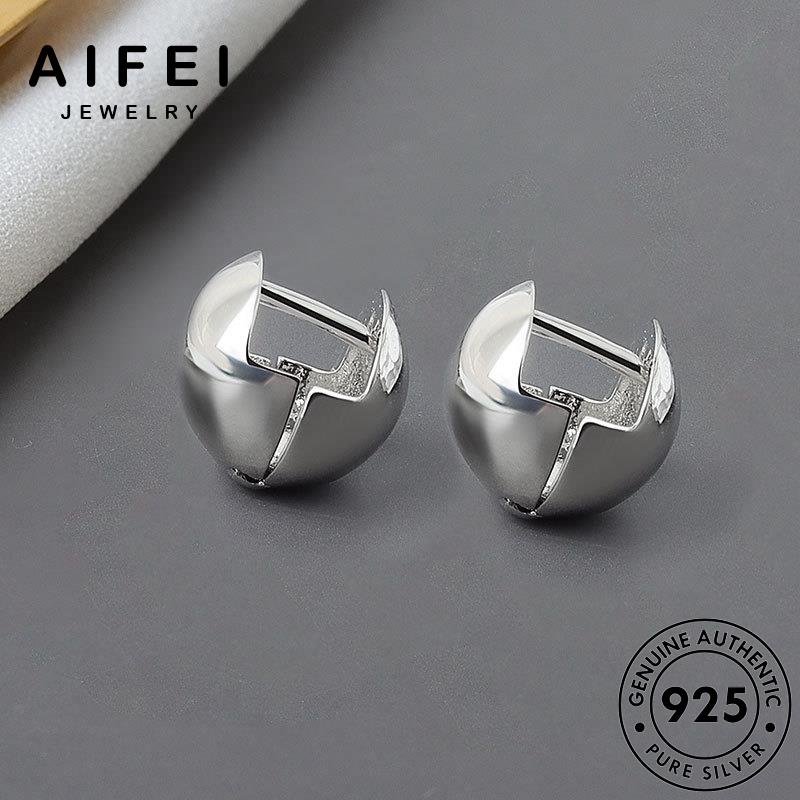 AIFEI JEWELRY khuyên thời tua viên xỏ tai quốc Thời thật trang bản vàng bạc phụ bông tròn đậu vành kiện hàn nguyên 925 sức nữ E115