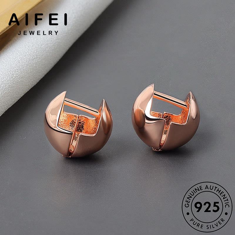 AIFEI JEWELRY khuyên thời tua viên xỏ tai quốc Thời thật trang bản vàng bạc phụ bông tròn đậu vành kiện hàn nguyên 925 sức nữ E115