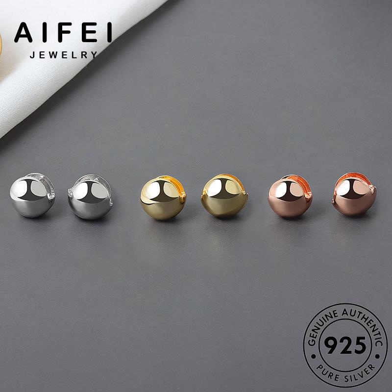 AIFEI JEWELRY khuyên thời tua viên xỏ tai quốc Thời thật trang bản vàng bạc phụ bông tròn đậu vành kiện hàn nguyên 925 sức nữ E115