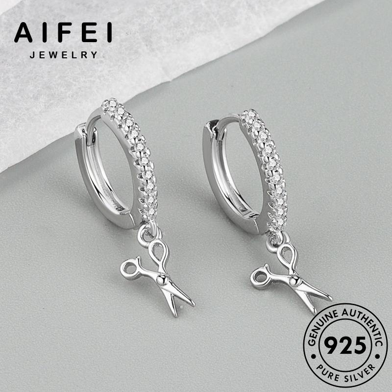 AIFEI JEWELRY 925 tròn bản cương hàn nữ xỏ moissanite phụ vàng bông vành thật thời kim quốc trang bạc tua tai khuyên kiện Thời sức nguyên E119