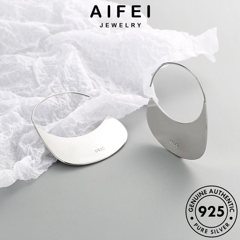 AIFEI JEWELRY nguyên thật kiện vành bông trang đều hàn nữ sequin phụ sức Thời khuyên tai không bạc bản tua xỏ 925 thời vàng tròn quốc E124