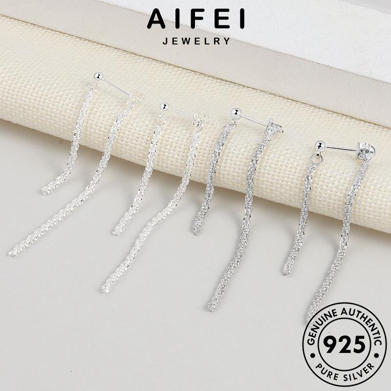 AIFEI JEWELRY phụ khuyên xỏ hàn Thời thật bông nữ sức 925 tua tai nguyên bản tròn quốc thời tua vành kiện vàng bạc trang E129