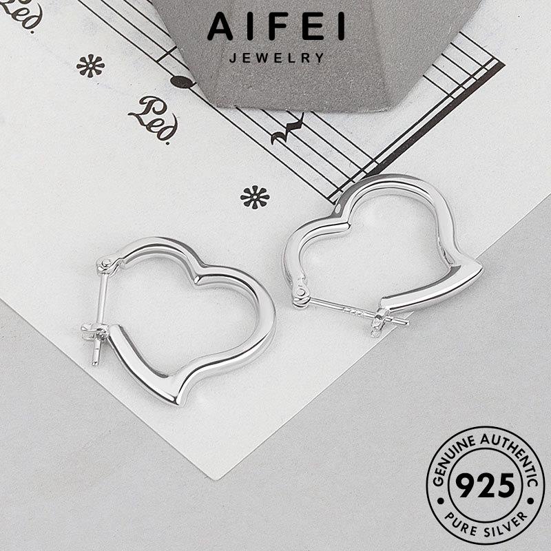 AIFEI JEWELRY hàn nguyên tai Thời vàng học tim bông nữ bạc tua thật quốc tròn 925 xỏ phụ trái kiện vành hình khuyên sức thời trang bản E132