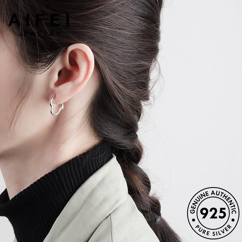 AIFEI JEWELRY hàn nguyên tai Thời vàng học tim bông nữ bạc tua thật quốc tròn 925 xỏ phụ trái kiện vành hình khuyên sức thời trang bản E132