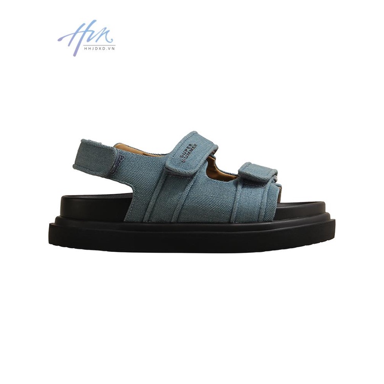 Sandal Denim Quai Dán Dày Dặn Phong Cách Thời Trang Roman 2023 Mới