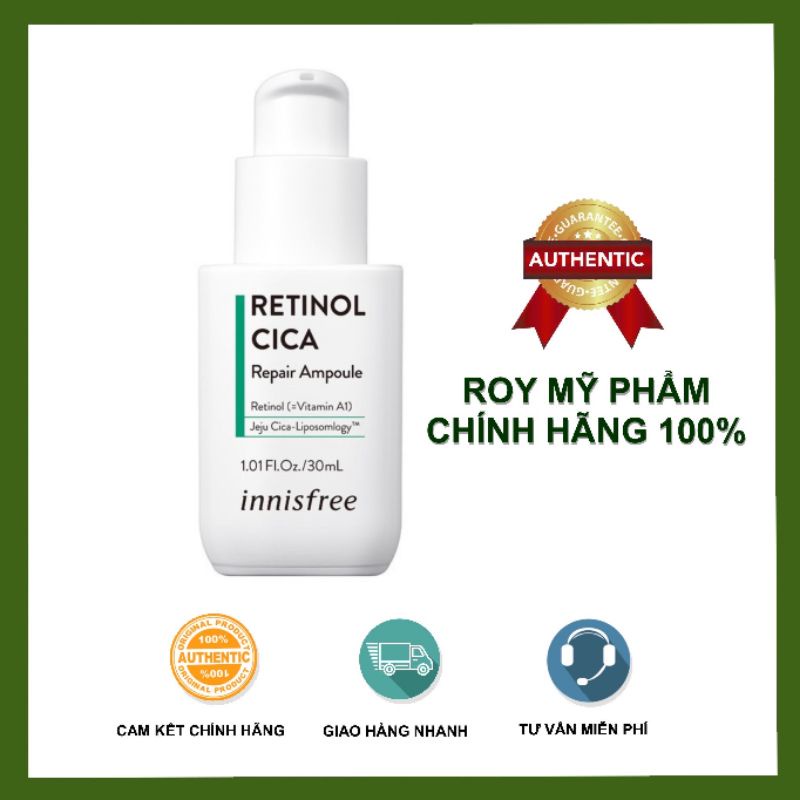 Tinh chất làm dịu và phục hồi da Retinol Cica Repair Ampoule Innisfree 30Ml