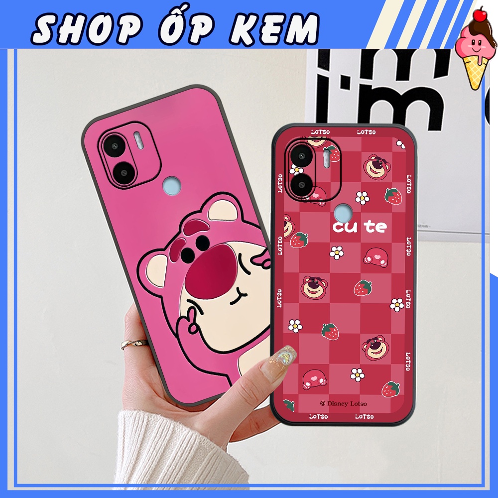 Ốp Redmi A2+/ Redmi A2 plus In Hình Gấu Dâu Lotso Dễ Thương Cute