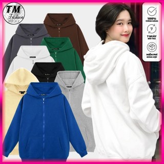 Áo Hoodie Zip Basic Local Brand Unisex - Áo Khoác Nỉ trơn dây kéo form rộng Nam Nữ