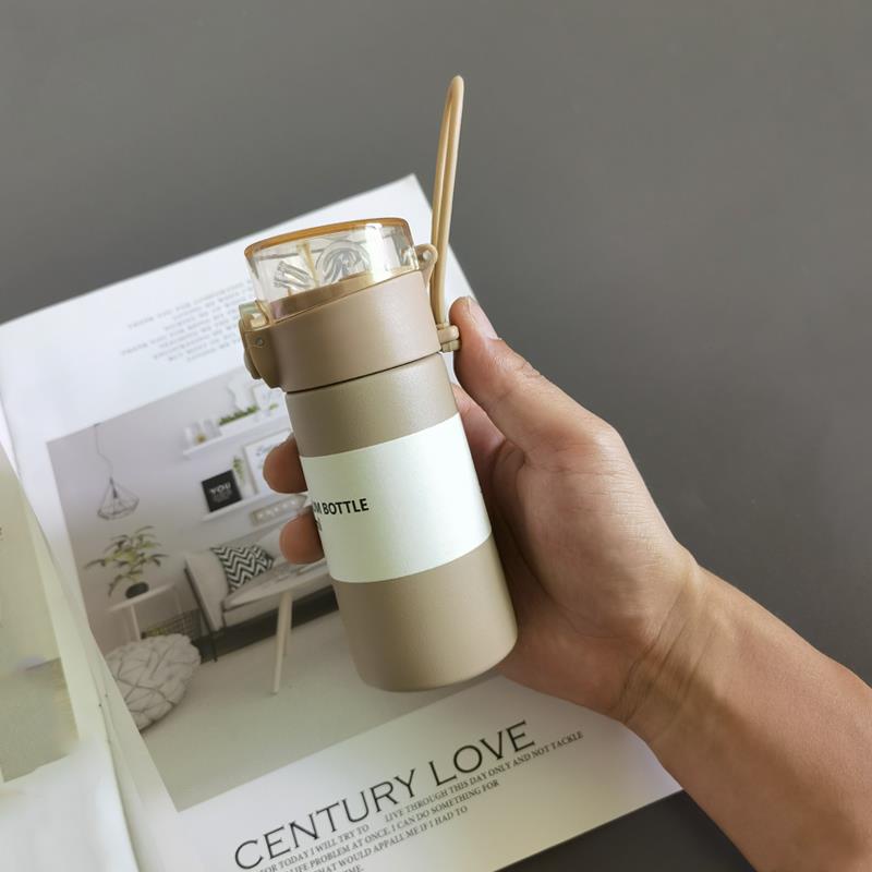 Bình Nước Giữ Nhiệt Mini 150ml Kèm Ống Hút Thiết Kế Đơn Giản Cho Học Sinh